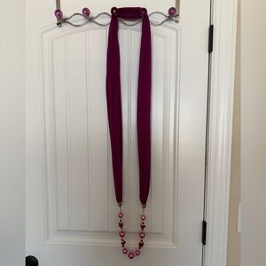 Purple Beaded Scarf – Elegant & Versatile